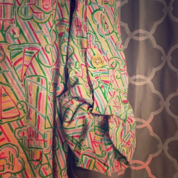 Lilly Pulitzer lighthouse print dress! Large! EUC - Picture 1 of 5